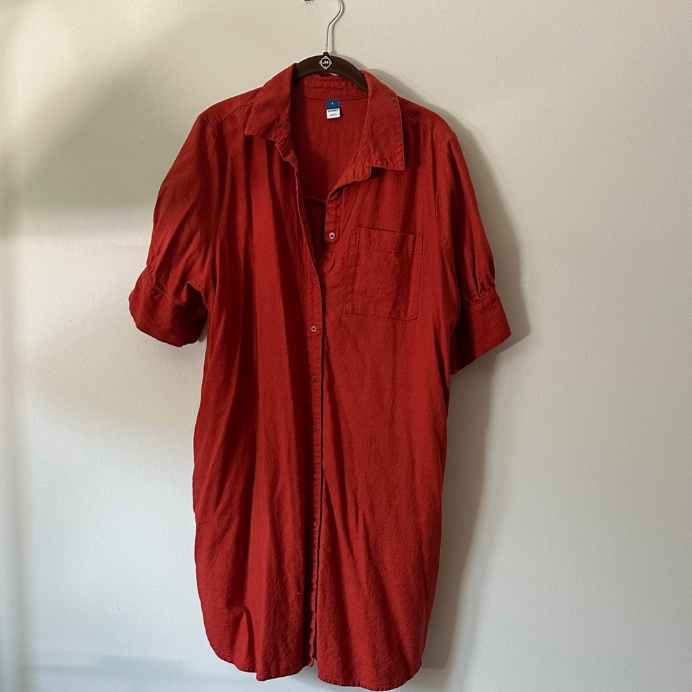 Old Navy Red Midi Dress